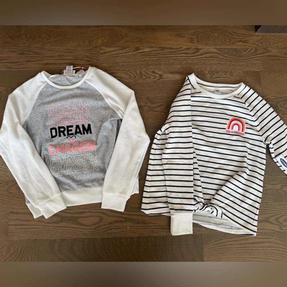 Dream Chaser Sweatshirt & Striped Rainbow Top